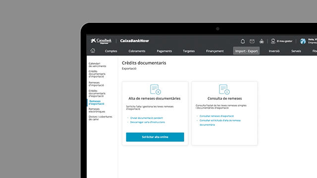 Aprèn a donar d'alta la teva remesa documentària d'exportació
