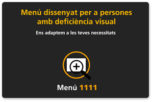 Menú dissenyat per a persones amb deficiència visual