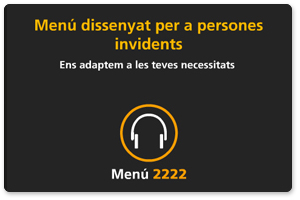 Menú dissenyat per a persones invidents
