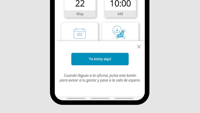 Avisar de tu llegada a la oficina con el botón "Ya estoy aquí"