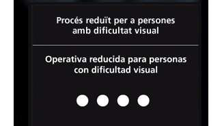 Operativa reduïda per a persones amb deficiència visual