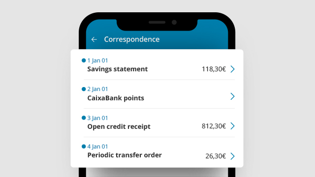 Check your correspondence in CaixaBankNow