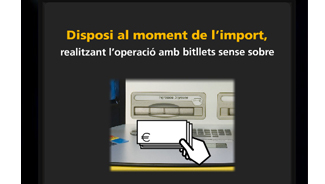 Disposi al moment de l'import, realitzant operació amb bitllets sense sobre